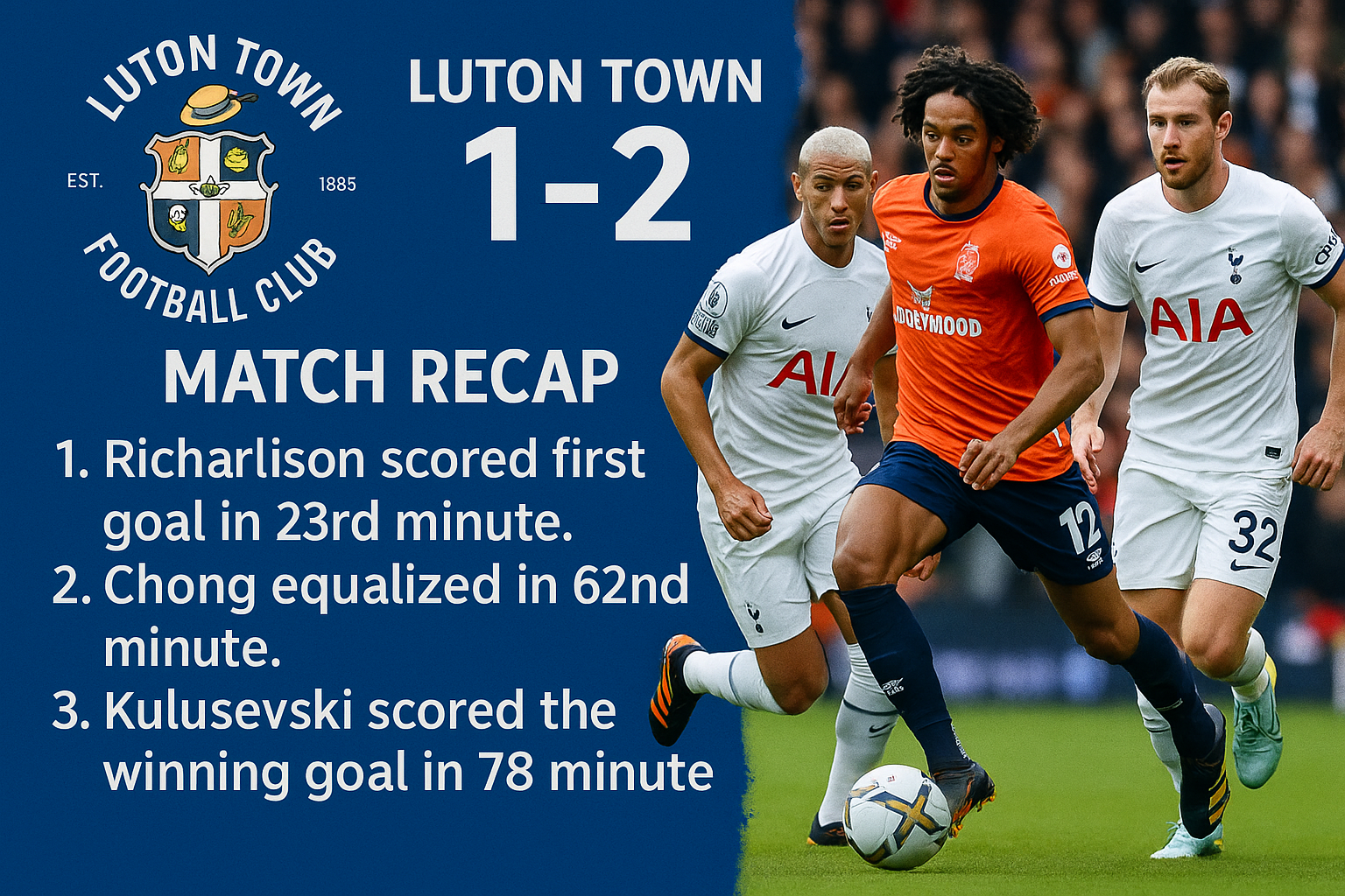 Luton Town vs Tottenham: Match Recap, Highlights & Key Moments
