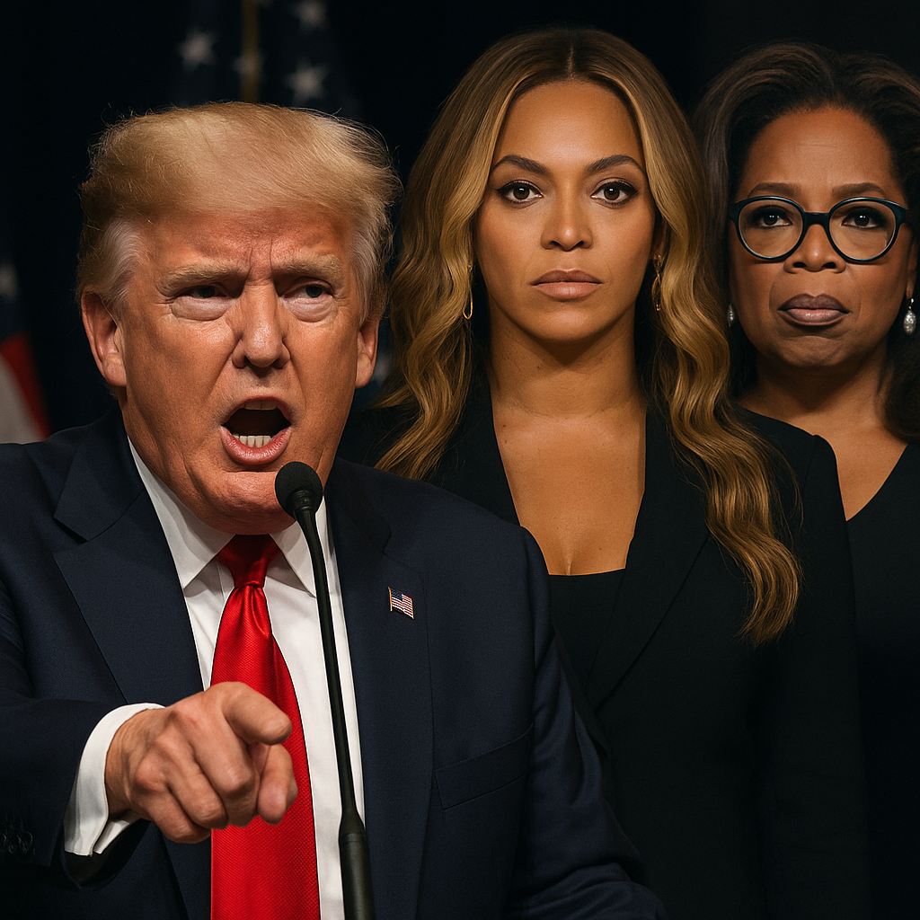 Kamala, Beyoncé & Oprah Under Fire – Trump Demands Prosecution Over Alleged Scandal