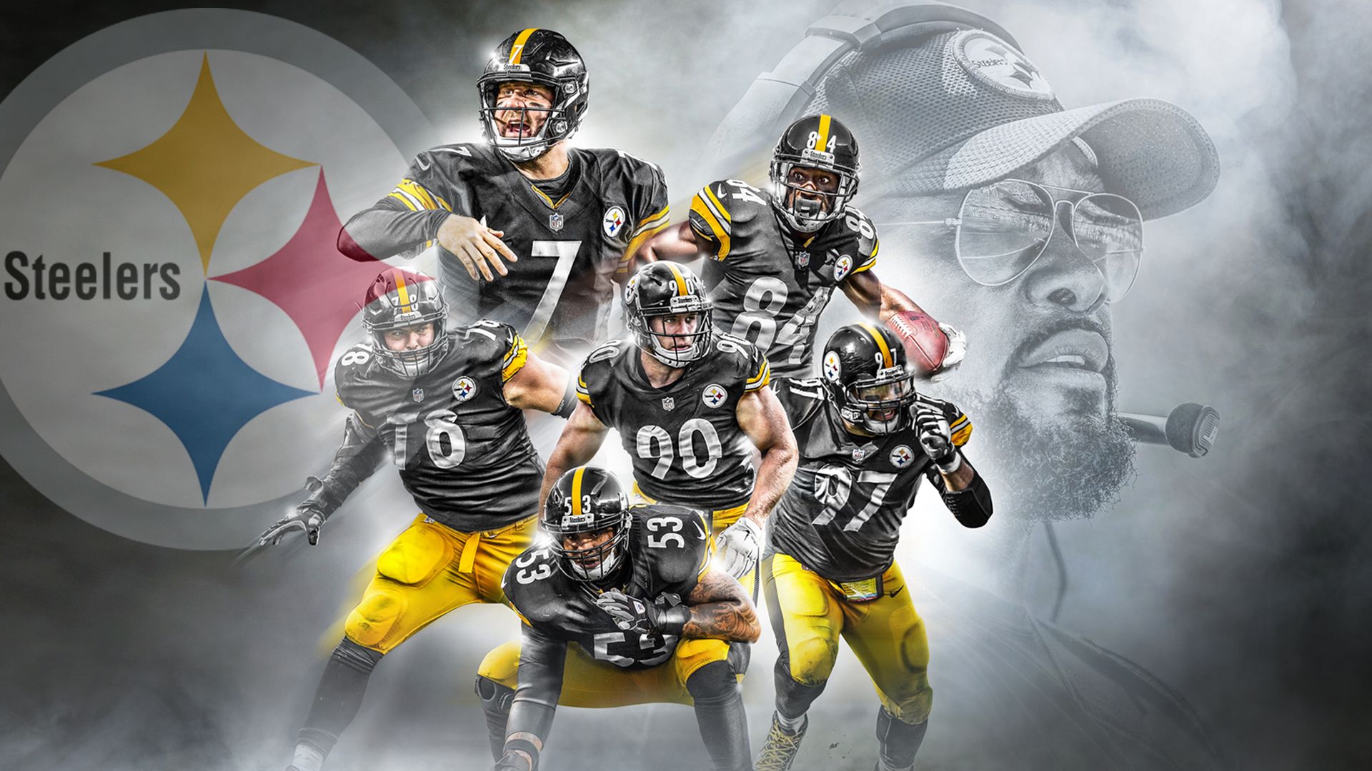 805113 pittsburgh steelers wallpaper with picture of players and coach 31 of 37 pics hd wallpaper wallpaper download high resolution wallpaper